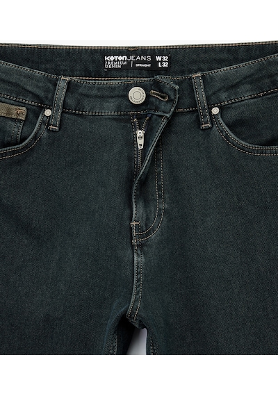 Koton Pamuklu Cepli Normal Bel Straight Fit Jean Pantolon - Mark Jean Petrol 7wam40031nd Koton Pamuklu Cepli Normal Bel Straight Fit Jean Pantolon - Mark Jean Petrol 7wam40031nd