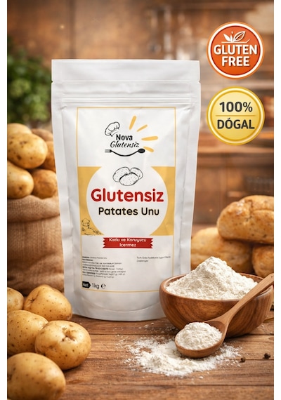 Glutensiz Patates Unu 1 Kg Glutensiz Tarifler İçin-katkısız, Koruyucusuz