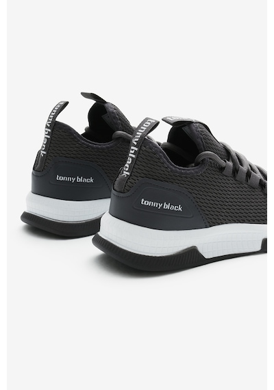 Tonny Black Unisex Koyu Gri Nefes Alabilen Kumaş Poli Taban Bağcıklı Spor Ayakkabı V2qnt-0 388 Koyu Gri