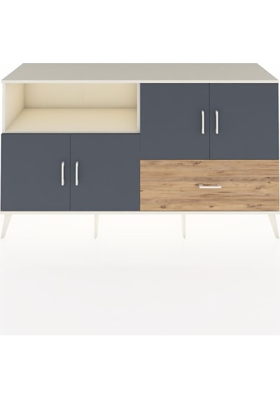 Hyperion Konsol 4 Raflı Tek Çekmeceli 4 Kapaklı 176x44x99 Aytaşı- Aytaşı-antrasit/çam Hyperion Konsol 4 Raflı Tek Çekmeceli 4 Kapaklı 176x44x99 Aytaşı- Aytaşı-antrasit/çam