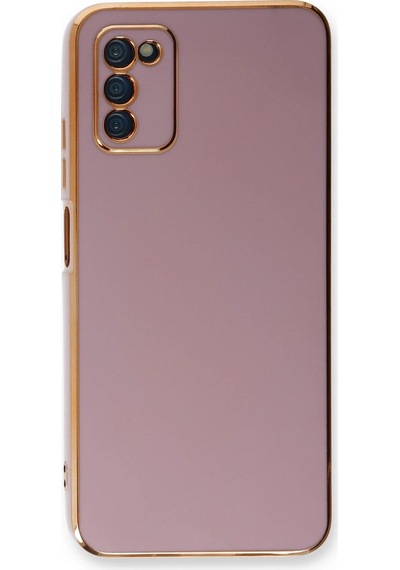 Gld-spt- Newface Samsung Uyumlu Galaxy A03s Kılıf Volet Silikon - Mor