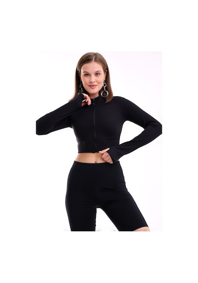 Winmoda34 Kadın Dalgıç Takım Likralı Spor Önden Fermuar Detaylı Kısa Taytlı Uzun Kol Parmak Geçmeli Model Kf-siyah Winmoda34 Kadın Dalgıç Takım Likralı Spor Önden Fermuar Detaylı Kısa Taytlı Uzun Kol Parmak Geçmeli Model Kf-siyah