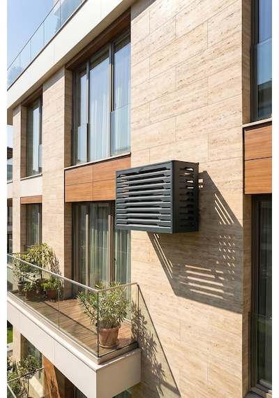 Klima Motoru/dış Ünite Gizleme/koruma Kafesi Xl 120x62x150 H Radius Antrasit