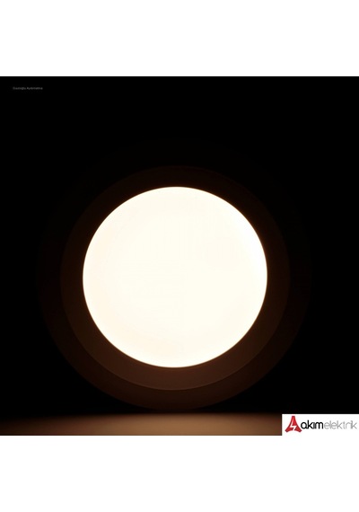 YCL 3 Fonk. 6 W Led Panel - Beyaz & Mavi- Yuvarlak- S/Ü-YSM-1406B