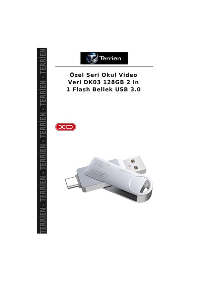 Özel Seri Okul Video Veri Dk03 128gb 2 İn 1 Flash Bellek Usb 3.0