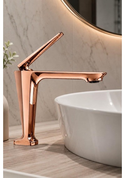 Sensa Kısa Lavabo Bataryası Parlak Rose