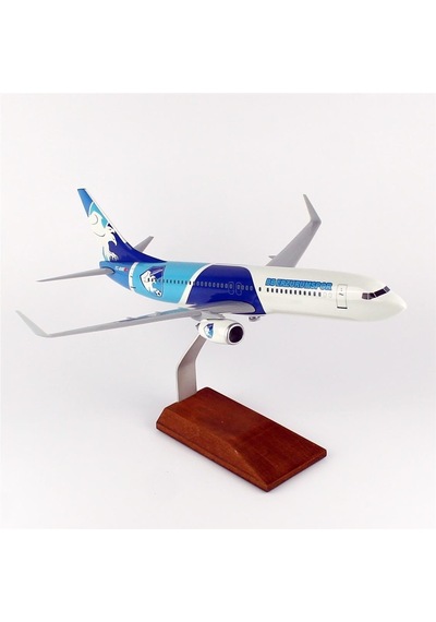 Thy050 1/100 Ölçek, Thy Erzurum Spor Logolu B737-800 Yolcu Uçağı, Sergilemeye Hazır Ahşap Standlı Model-56299