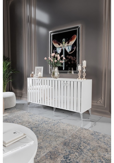 DUBAİ KONSOL MDF MEBRAN KAPAK BEYAZ GÜMÜŞ DUBAİ KONSOL MDF MEBRAN KAPAK BEYAZ GÜMÜŞ