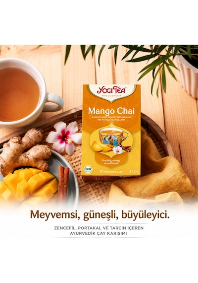 Organic Mango Chai 17 Süzen Poşet Organik Baharatlı Meyve Çayı