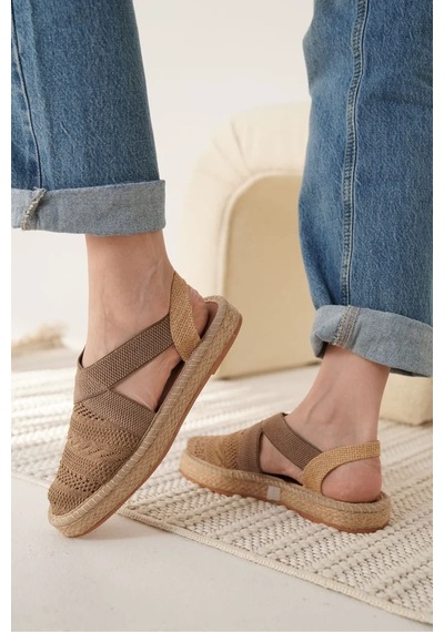Freedom Storee Kadın Vizon Espadril Ayakkabı Tr19my01d