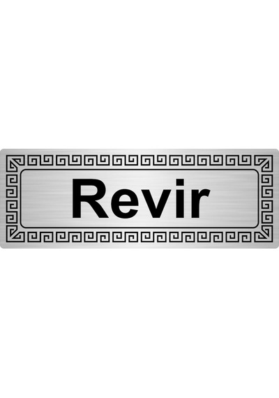 Revir 7Cmx20Cm Metal Yönlendirme Levhası Gümüş Renk Metal