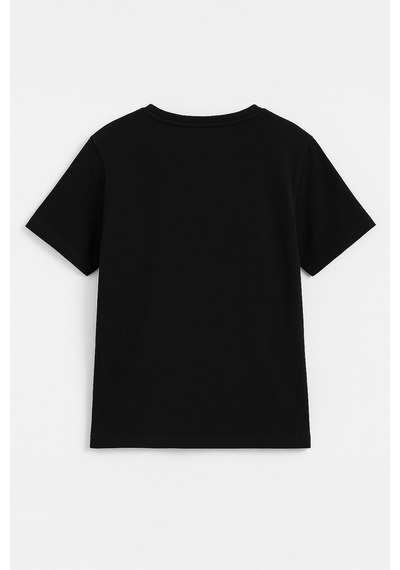 Kadın Bisiklet Yaka %100 Pamuk Blok Baskılı Kısa Kollu T-shirt Çok Renkli