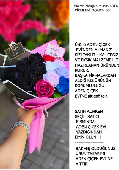 Senden Önce Senden Sonra Kadife Gül Buketi Yüksek Kalite Sevgiliye Eşe Özel Gün Hediyesi Çok Renkli