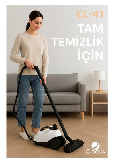 Cleova CLV-4041 2000 W Çok Fonksiyonlu 26 Parça Buharlı Temizleyici Paspas - Buharlı Temizlik Makinası