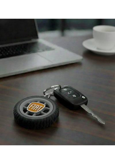 Fiat Uyumlu Özel Tasarım Anahtarlık - Premium Hafif Ve Dayanıklı Kırmızı