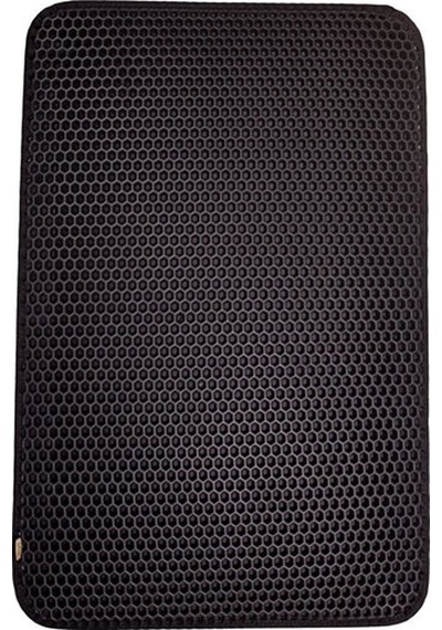 Cattie Altıgen Model Kum Toplayıcı Fonksiyonel Kedi Paspası Large Siyah 50x75 Cm