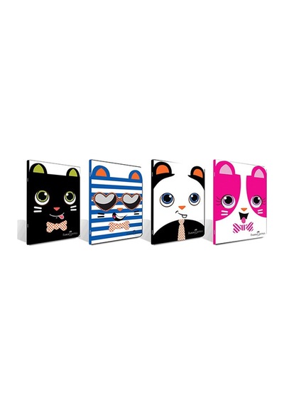 Faber-castell Pp Kapak Faces Dikişli Defter 60 Yaprak Çizgili A4 5075000174 Çok Renkli