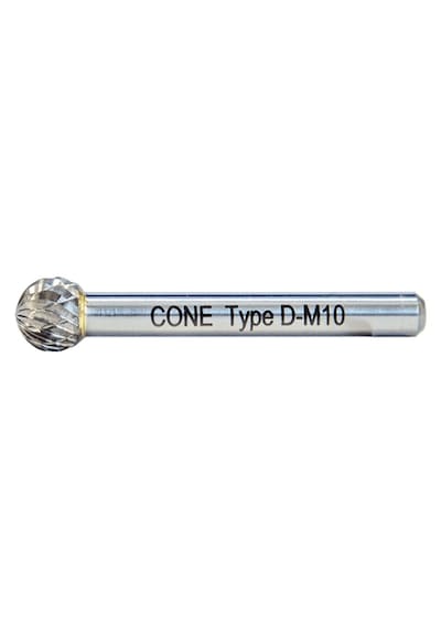 Cone Cone D Tipi Yuvarlak Misket Başlı Karbür Kalıpçı Frezeleri 12mm