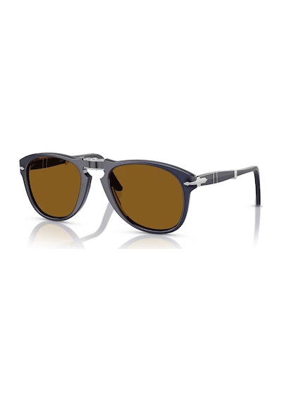 Persol Po 0714 121733 54 Erkek Pilot Mavi Katlanabilir Kemik Güneş Gözlüğü Mavi