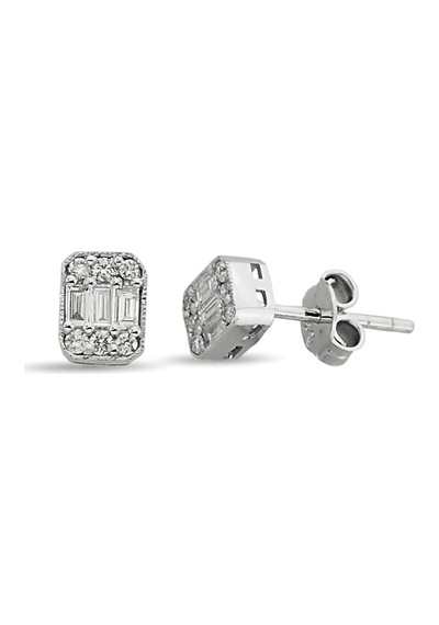 Pirnus Diamond Baget Küpe 14 Ayar Altın Gramı : 1.43
