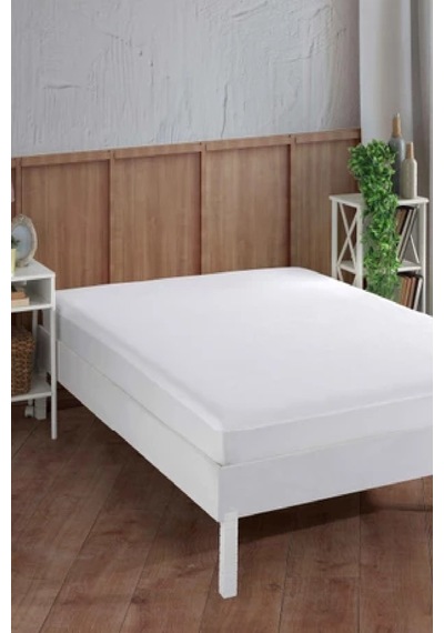Mycey 220x200+30 Cm Sıvı Geçirmez Fitted Çift Kişilik Alez Micro Kumaş Beyaz