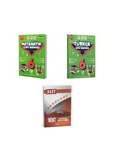 2027 Av 6. Sınıf Matematik + Türkçe Soru + Anla Kazan Paragraf Deneme 3'lü Set