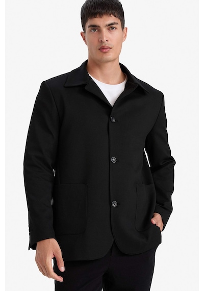 Defacto Regular Fit Polo Yaka Blazer Ceket G3832ax25wnbk27 Siyah-bk27