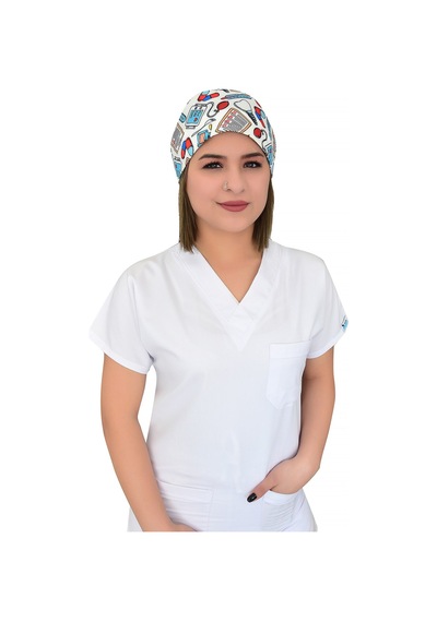 Beyaz İlk Yardım Desenli Cerrahi Bone