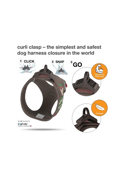 Vest Harness Curli Clasp Air-mesh Camo L Genel
