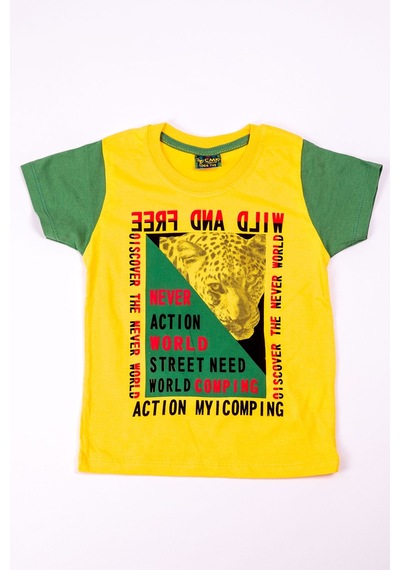 Hçm Erkek Çocuk Tshirt Baskılı A30 Sarı