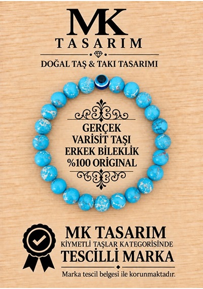 Mk Tasarım Gerçek Varisit Taşı Erkek Bileklik Mk.8000.017- Rahatlık-dinginlik-enerji- Stres Bilekliğ Çok Renkli Mk Tasarım Gerçek Varisit Taşı Erkek Bileklik Mk.8000.017- Rahatlık-dinginlik-enerji- Stres Bilekliğ Çok Renkli