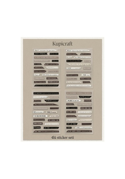 4 Sayfa İngilizce Notlar Sticker Seti -notes- Ajanda - Scrapbook- Journal - Planner - 927007626 Diğer