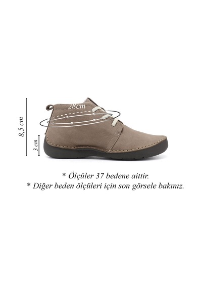 Gönderir Gönderi R Kadın Vizon Nubuk Bağcıklı Hakiki Deri Comfort Bot Dkzb02842661