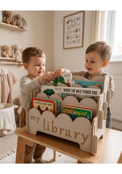 Montessori Ahşap Çocuk Kitaplık Gri Eğitici Ve Dekoratif Tasarım My Library Gri Montessori Ahşap Çocuk Kitaplık Gri Eğitici Ve Dekoratif Tasarım My Library Gri