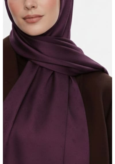 Mizalle & Yaqa Filigranlı Mor Şal Mor