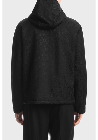 Emporio Armani Logolu Relaxed Fit Kapüşonlu Suya Dayanıklı Ceket Erkek Ceket Em006736 Af29202 Fc368 Siyah