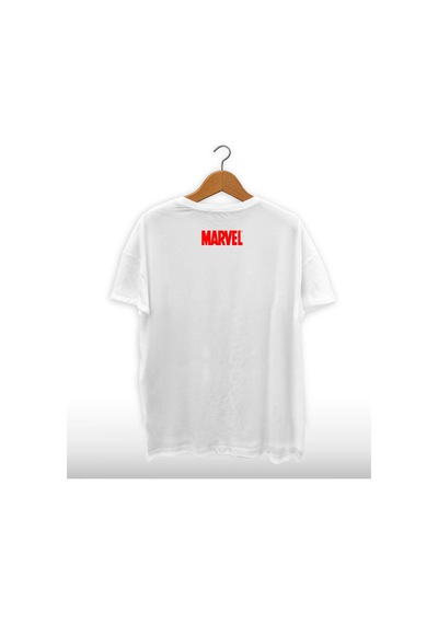 Küçük Marvel Logo Tişört Beyaz