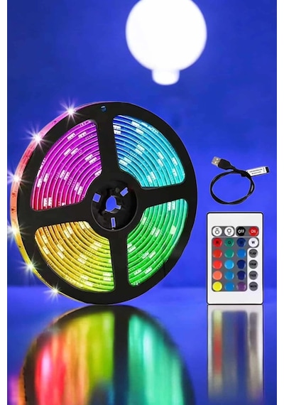 Mey İthalat Smart Şerit Led Tv Arkası Renkli Kumandalı 10 Metre Diğer 64774317