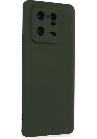 Newface - 253 - Xiaomi Mi 13 Pro Kılıf Nano İçi Kadife Silikon - - Ece-umay - Koyu Yeşil