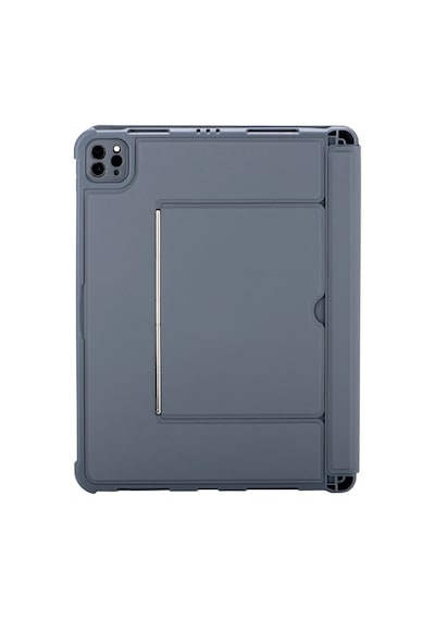 Newface - 869 - T5510d Apple iPad Pro 13 2024 Kılıf Palermo Ledli Klavyeli Standlı Tablet Kılıfı - Csmo-tex - - Siyah