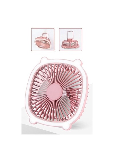 Okuma Led Işıklı Şarj Edilebilir Masa Fanı 6863 Pembe