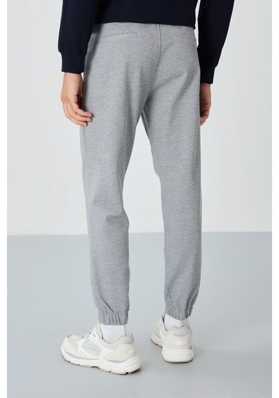 Tommy Life Gri Melanj Yüzeyi Dokulu Standart Fit Erkek Eşofman Alt - 82156 GB MELANJ