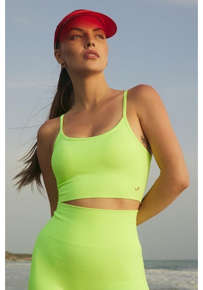 Jerf Gela Ayar Askılı Sport Bra Neon Yeşil 001