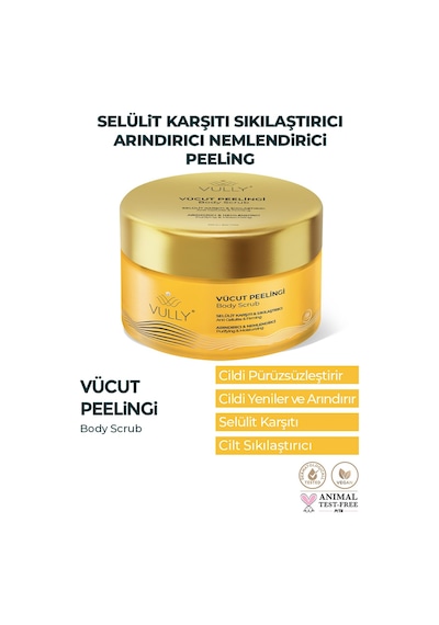 Vully Selülit Karşıtı Sıkılaştırıcı Arındırıcı ve Nemlendirici Mango Vücut Peelingi 250 ML