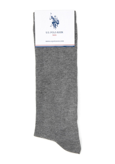 U.S. Polo Assn. U.s. Polo Assn. Kız Çocuk Gri Melanj Çorap Dizaltı 50318076-vr086