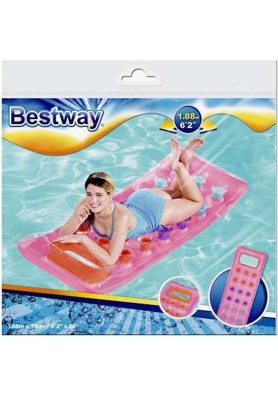 Bestway Şişme Pencereli Bardaklı Deniz Yatağı - 43040 Lisinya Çok Renkli