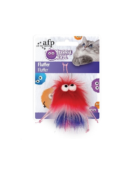 Afp - 252 - Furry Ball - Tüylü Renkli Fare - Aconcept - Oyuncak Kırmızı