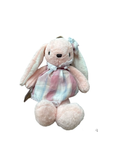 Kulaklı Elbiseli Tavşan Uyku Arkadaşım Peluş Oyuncak 75 Cm Pembe