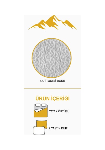 Parlak Kadife Kumaş Kapitoneli Çift Kişilik Yatak Örtüsü Seti 3 Parça Cky0075 Renkli