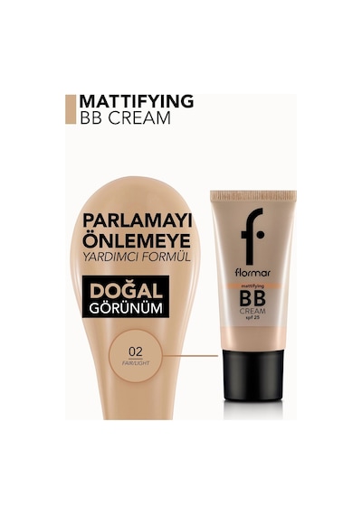 Flormar Mattifying Mat Bitişli BB Krem 002 Fair/Light